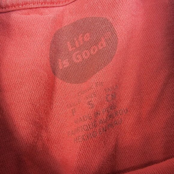 Life Is Good Mens Small Red Shirt Land Of The Free Because Of The Brave Graphic - Picture 4 of 9